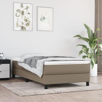 vidaXL Vidaxl - Colch&oacute;n De Muelles Ensacados Tela Gris Taupe 90x200x20 Cm