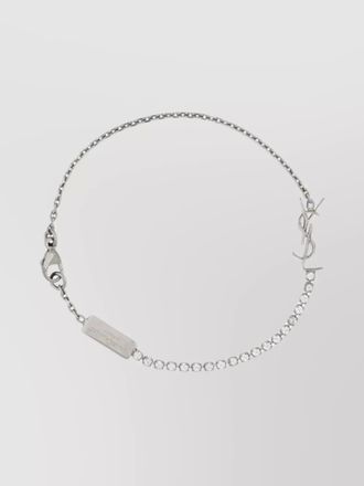 Saint Laurent crystal-embellished chain bracelet