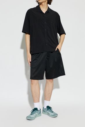 Yohji Yamamoto Asymmetrical Cut Shirt, Mens, Black