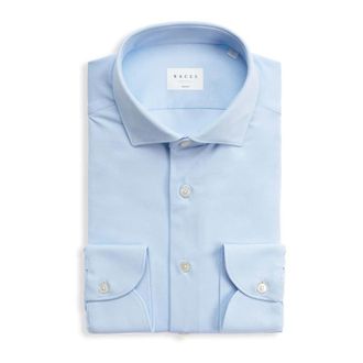 Xacus Frans Kraag Oxford Overhemd Tailor Fit - Heren - Zakelijke Overhemden - Blauw - 5XL - Overhemden