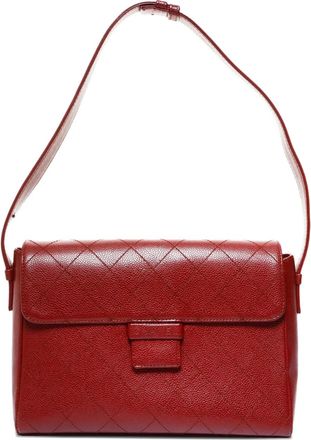 Chanel 1997-1999 leather shoulder bag - Rosso