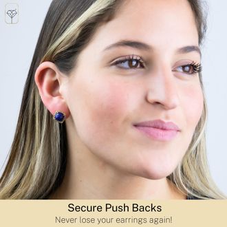 MAX + STONE 18k Gold Over Sterling Silver 4 Ct. Cushion Cut Gemstone Earrings