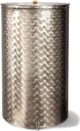 No Brand Fusto contenitore bidone in acciaio inox con fondo piano lucido per olio