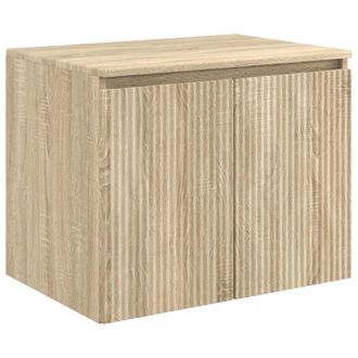 vidaXL Mueble De Ba&ntilde;o Montado En La Pared Roble Sonoma Vidaxl