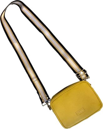 Alice Wheeler Camera Crossbody Soho Bag Double Zipped with 2 straps and bee attachment (Mustard)