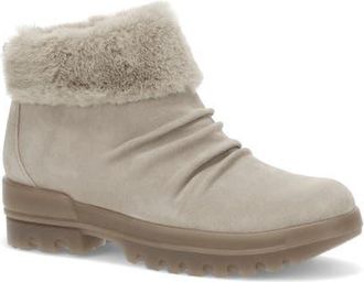 BareTraps Nuri Faux Fur Trim Cold Weather Bootie in Taupe Ice at Nordstrom, Size 5.5