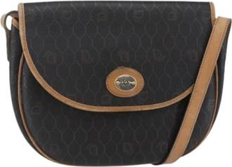 Dior Pre-owned Cross Body Bags, female, Brown, Size: ONE SIZE Pre-owned Vintage PVC Honeycomb Shoulder Bag