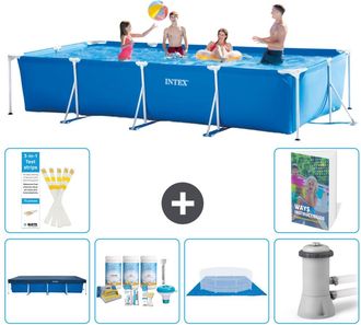 Intex Piscina Con Estructura Rectangular - 450x220x84 Cm - 7-piezas S77