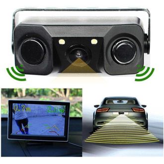 Trade Shop Trade Shop - Telecamera Retromarcia Con Sensor De Parque 2 Led Angolo 170&deg;turna
