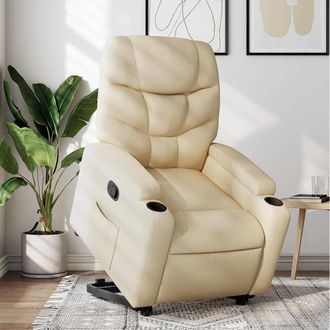 vidaXL Vidaxl - Sill&oacute;n Reclinable Elevable De Tela Color Crema
