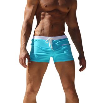 Generic Mens Swimming Trunks Short Tight Mens Swimming Shorts Boys Summer Swimming Trunks Sexy Short Protection Boys Swimming Trunks for Beach Hotspring Surfi