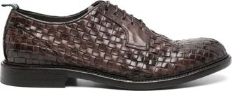 Green George Derby con design intrecciato - Marrone