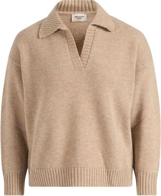 Max Mara Truien & Vesten, Dames, Beige, XS, Lange gebreide trui