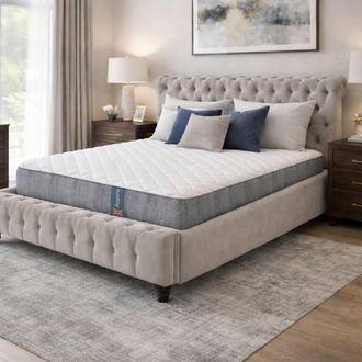 Aspire Home Accents Heritage Cashmere 1000 Pocket Dual Sided Mattress Medium Firm in White | Size: King
