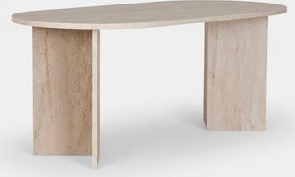 M&S Collection Tavolo Da Pranzo Ovale In Melaminico 180 Cm Sablin - Beige