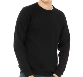 Bella + Canvas Crewneck Sweatshirt In Black Heather