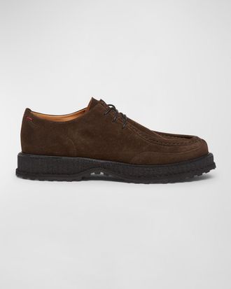 Kiton Mens Suede Lace-Up Wallabee Loafers