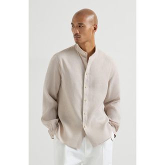 Brunello Cucinelli Linen shirt in Yuta at Nordstrom, Size Xx-Large Eu