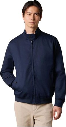 Brooks Brothers Harrington Jacket - Heren - Zomerjassen - Blauw - L - Katoen - Jassen