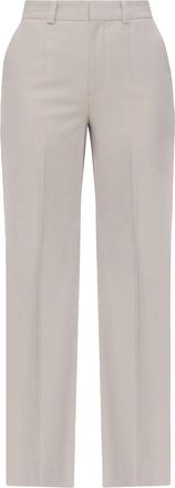 Victoria Beckham Grey Wide Leg Tailored Trousers