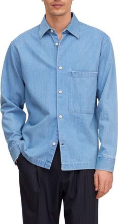 Nn.07 Freddy Denim Shirt in Blue Denim at Nordstrom, Size Xx-Large