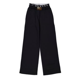 Roberto Cavalli Black Logo-Waistband Sweatpants, Size X-Small