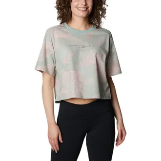 Columbia Park Boxy T-Shirt In Aqua Tone Spotted Camo