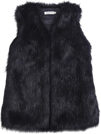 Generic Women Faux Fur Gilet - Sleeveless Soft Comfy Jacket, Body Warmers Vest, Fuzzy Open Front Cardigan, Furry Waistcoats, Lightweight Cozy V Neck, Plush Th