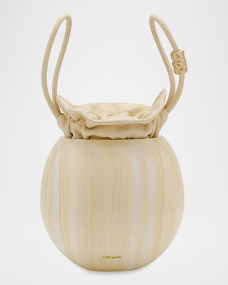 Cult Gaia Mona Marbled Acrylic Wristlet Bag