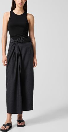 R&oacute;he Womens Crackled-texture sarong skirt