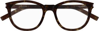 Saint Laurent SL471004 Round Full Rim Havana Eyeglasses - Beige