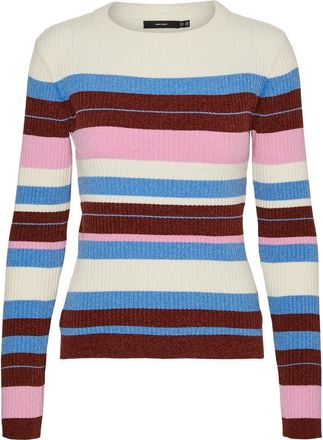 Vero Moda Chili Stripe Sweater in Birch Stripes Blue at Nordstrom Rack, Size X-Small