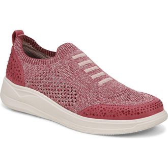 Life Stride Timeless Slip-On Platform Sneaker in Dusty Rose/Blush Knit at Nordstrom, Size 9.5