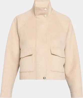 Elie Tahari The Eden Turtleneck Silk-Blend Jacket