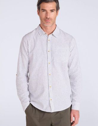 Mountain Warehouse Mens Mountain Warehouse Mens Lowe Stripe Shirt - Green - Size: Regular/34