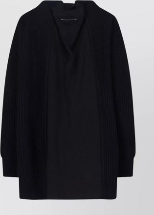 Maison Margiela oversized wool-blend crewneck cardigan
