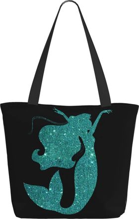 AOOEDM Sparkling-Mermaid Ladies Shopping Bag 13x11x7in.The Perfect ValentineS Day Gift.It Is The Best ValentineS Day Gift For Mom, Daughter, Wife,Etc