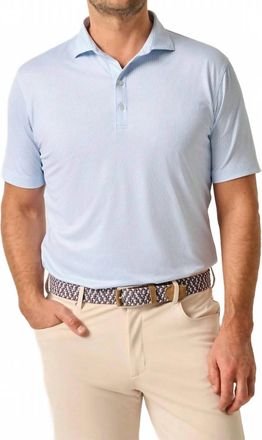 Johnnie-O Hex Print Performance Jersey Polo In Seychelles