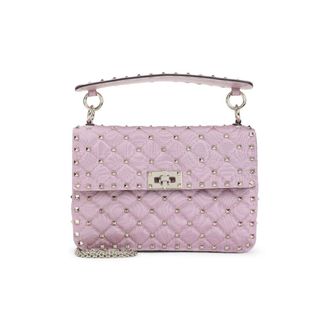 Valentino Garavani Pink Rockstud Spike Small Shoulder Bag