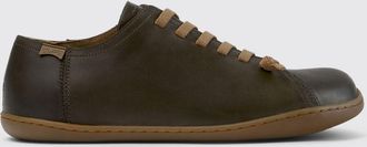 Camper Sneakers slip-on Peu in pelle liscia verde con lacci elasticizzati