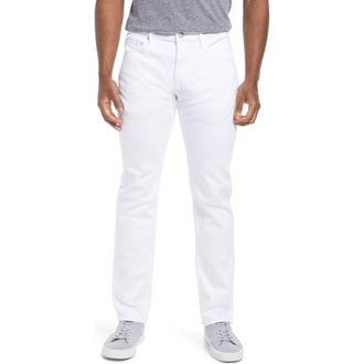 Mavi Marcus Slim Straight Leg Jeans in Marcus Double White Supermove at Nordstrom Rack, Size 36 X 32