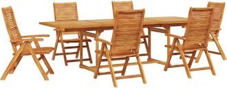 vidaXL Conjunto De Comedor De Jard&iacute;n 7 Uds. Marr&oacute;n Vidaxl
