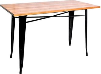 Regalos Miguel Regalos Miguel - Mesas Bar - Mesa Torix Rectangular Madera Natural 120 X 60 Cm - Negro