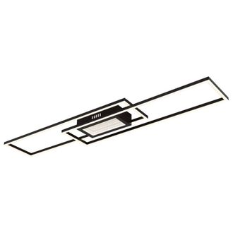 Netlighting Saunders Semi Ceiling Light Black 96x20cm LED Dimmable 2700-6500K | Size: 96x20 cm