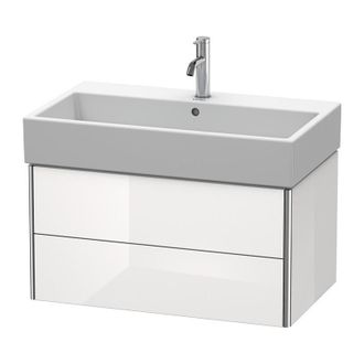 Duravit Duravit Xsquare Mueble De Pared 78,4x 46,0 Cm, 2 Cajones, Para Lavabo Vero Air 235080, Color (frente/cuerpo): Perla De Albaricoque Laca De Alto Brillo