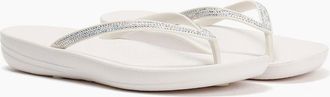 FitFlop Womens FitFlop Iqushion Sparkle Womens Urban White Flip Flops - Size: 7