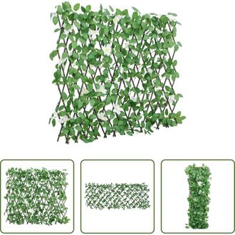 vidaXL Traliccio esterno - Traliccio Edera Artificiale Espandibile Verde 186x30 cm