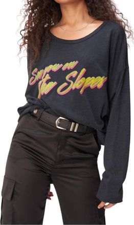 Bloomingdale's See You On The Slopes Tee In Off Black