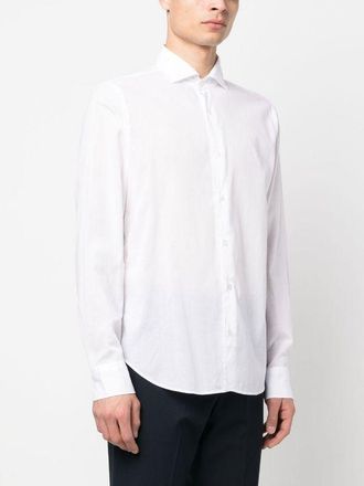 Fedeli Womens Long-Sleeve Stretch-Cotton Shirt Ss23 M