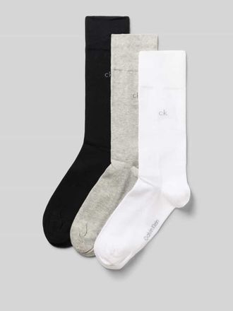 Calvin Klein Socken aus Baumwoll-Mix im 3er-Pack in Weiss, Gr&ouml;&szlig;e 39-42